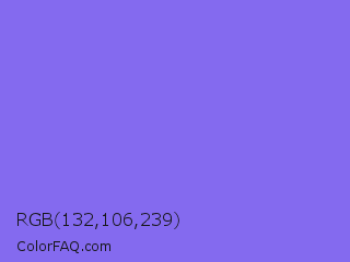 RGB 132,106,239 Color Image