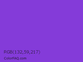 RGB 132,59,217 Color Image
