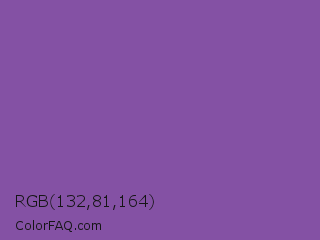 RGB 132,81,164 Color Image