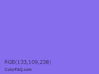 RGB 133,109,238 Color Image