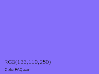 RGB 133,110,250 Color Image