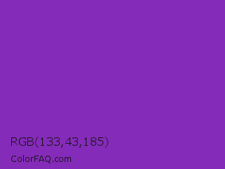 RGB 133,43,185 Color Image