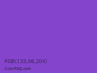RGB 133,68,204 Color Image