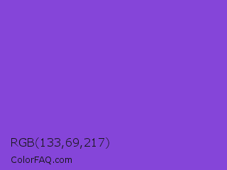 RGB 133,69,217 Color Image