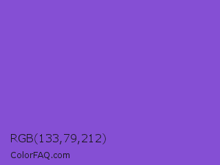 RGB 133,79,212 Color Image