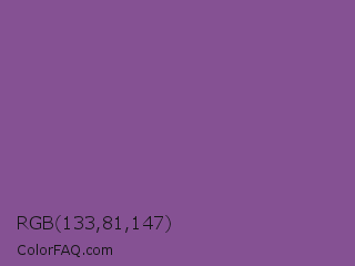 RGB 133,81,147 Color Image