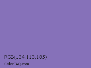 RGB 134,113,185 Color Image