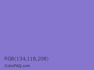 RGB 134,118,208 Color Image