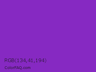 RGB 134,41,194 Color Image