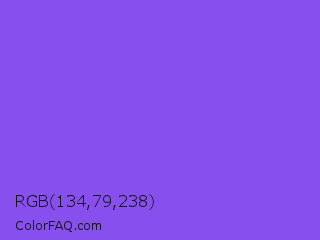 RGB 134,79,238 Color Image