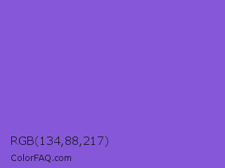 RGB 134,88,217 Color Image