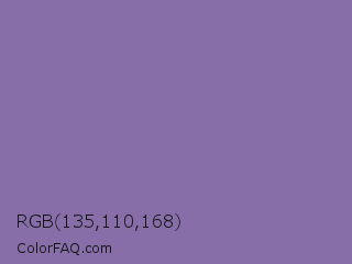 RGB 135,110,168 Color Image