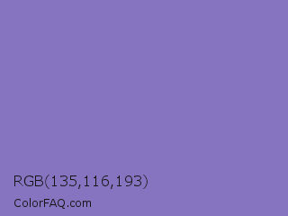 RGB 135,116,193 Color Image
