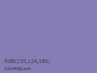 RGB 135,124,180 Color Image