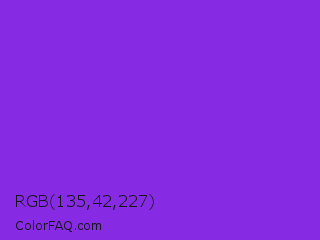 RGB 135,42,227 Color Image