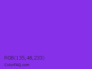 RGB 135,48,233 Color Image