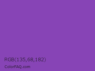 RGB 135,68,182 Color Image