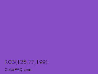 RGB 135,77,199 Color Image