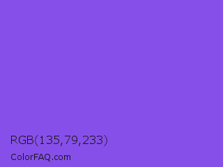 RGB 135,79,233 Color Image