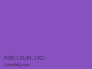RGB 135,81,192 Color Image