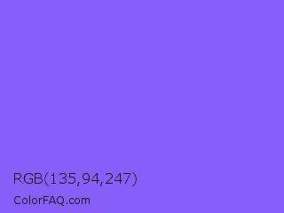 RGB 135,94,247 Color Image