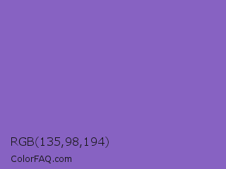 RGB 135,98,194 Color Image