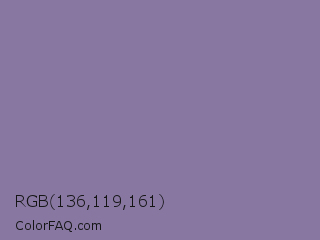 RGB 136,119,161 Color Image