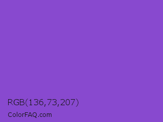 RGB 136,73,207 Color Image