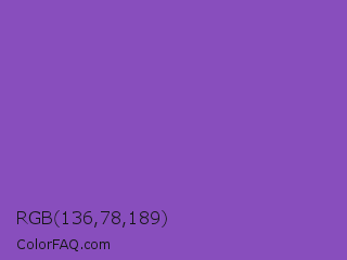 RGB 136,78,189 Color Image