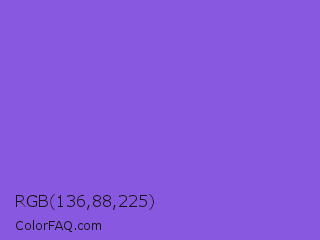 RGB 136,88,225 Color Image