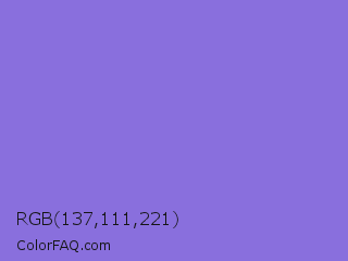 RGB 137,111,221 Color Image