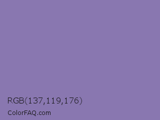 RGB 137,119,176 Color Image