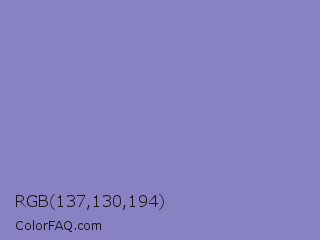 RGB 137,130,194 Color Image
