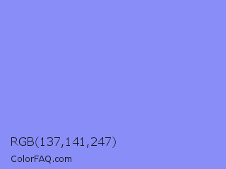 RGB 137,141,247 Color Image