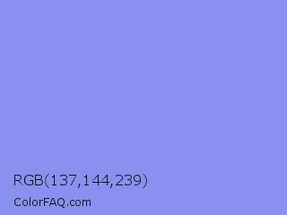 RGB 137,144,239 Color Image