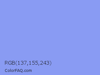 RGB 137,155,243 Color Image