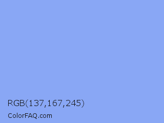 RGB 137,167,245 Color Image
