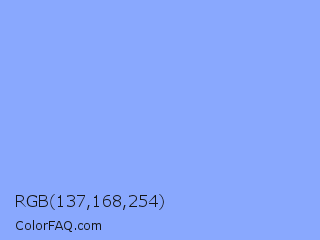 RGB 137,168,254 Color Image