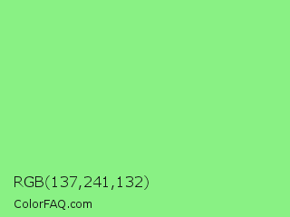 RGB 137,241,132 Color Image