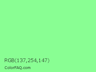 RGB 137,254,147 Color Image