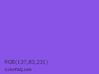 RGB 137,83,231 Color Image