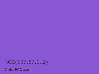 RGB 137,87,212 Color Image