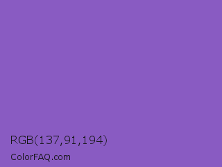 RGB 137,91,194 Color Image