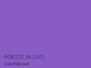 RGB 137,91,197 Color Image