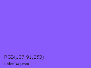 RGB 137,91,253 Color Image
