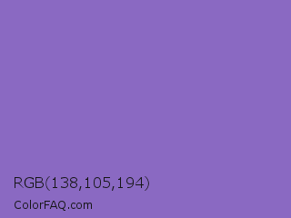 RGB 138,105,194 Color Image