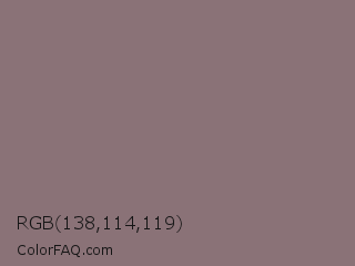RGB 138,114,119 Color Image