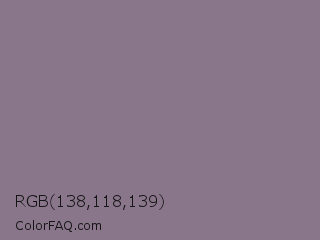 RGB 138,118,139 Color Image
