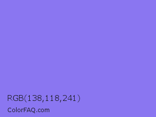RGB 138,118,241 Color Image