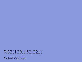 RGB 138,152,221 Color Image